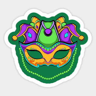 mask mardi gras funny Sticker